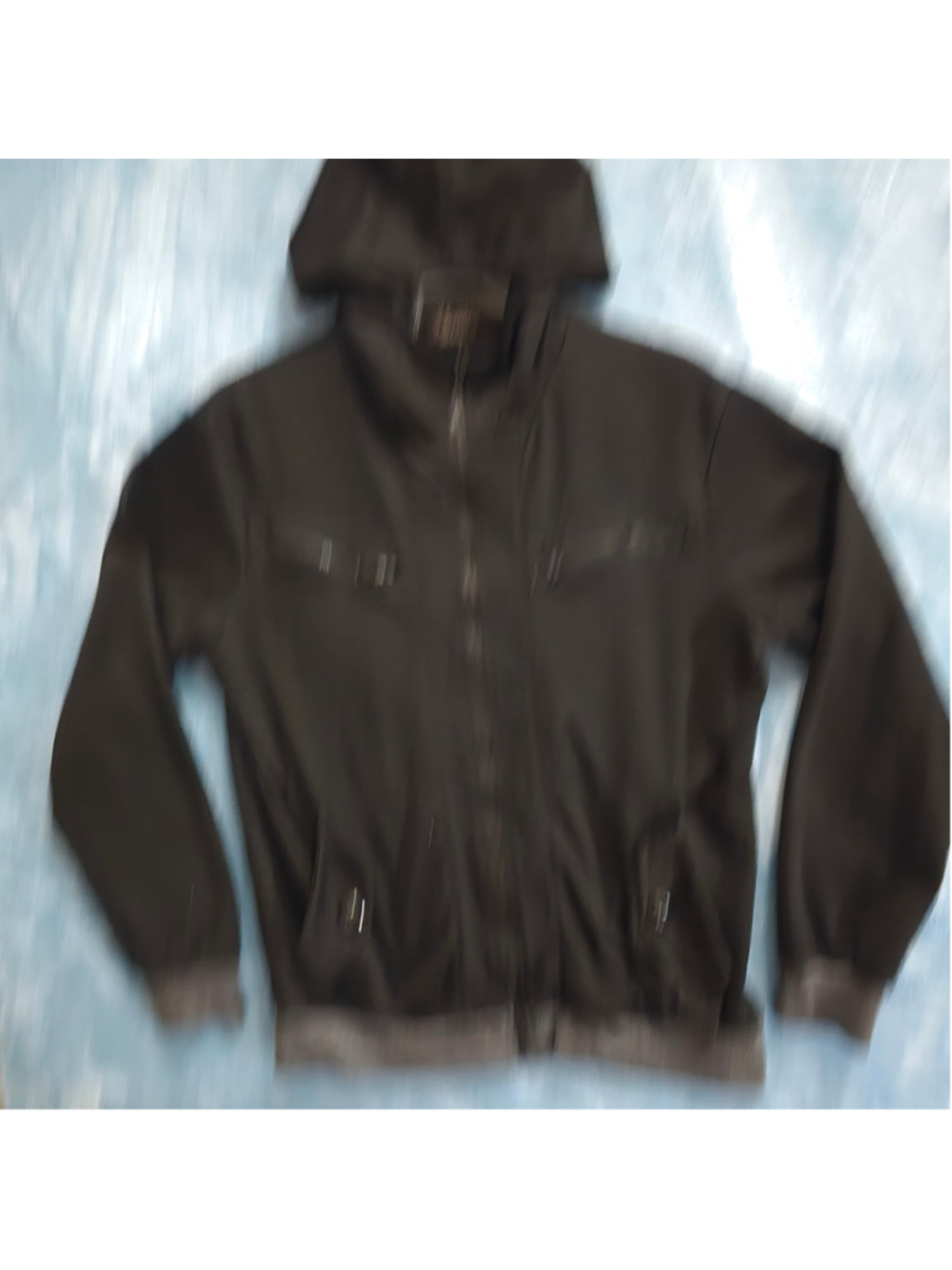 Men's Unbranded Bomber Jacket Size M Black and Grey